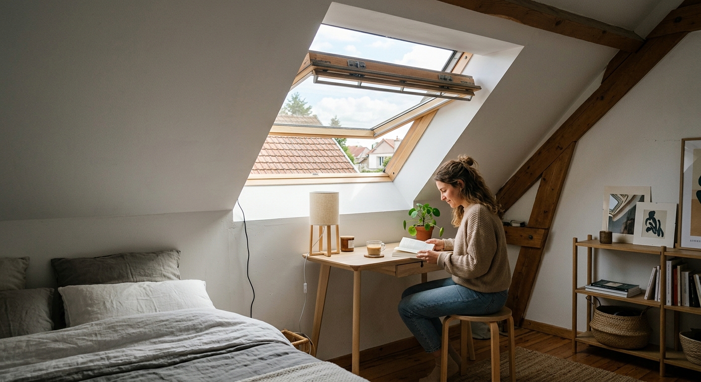 Velux ouverture par rotation